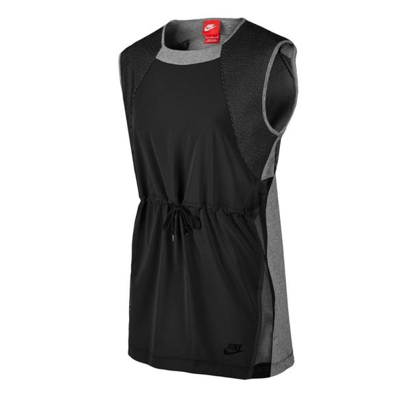NEW Women's Small NIKE Bonded Sleeveless Tank Top Shirt Black/Gray 726017-091 - Picture 2 of 5